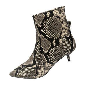 MICHAEL Michael Kors Kadence Snake-Embossed Ankle Booties SZ 8 NEW‎ $225